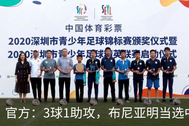 官方：3球1助攻，布尼亚明当选中超6月-7月最佳青年球员
